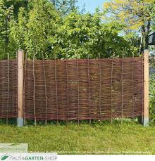 Sichtschutz Aus Naturweide Rustikal Weidenzaun Naturzaun Gartenzaun