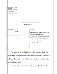 Subagency optional 7.13 acceptance of contractual offer 7.14 consent to act as dual agent 7.15 estate sale, probate and bankruptcy listings 7.16 changes to offer of compensation by listing broker to all broker participants 7.17 broker. Sample California Complaint To Stop Trustee Foreclosure Sale