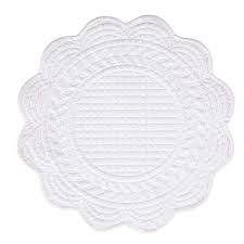 Dressez une table élégante ou festive avec un set de table de qualité supérieure blanc cerise. Sets De Table Chic Rond Boutis D42cm Blanc Cote Table Lot De 6 Co