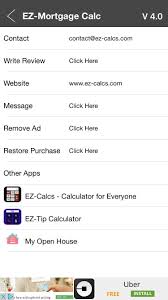 setting page where you can write the review and to remove the ad click on remove ad and pay only 99 cents thank you how to remove mortgage calculator ads