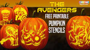Free Printable Avengers Pumpkin Stencil
