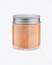 Cosmetic Jar With Scrub Mockup Halfside View In Jar Mockups On Yellow Images Object Mockups Cosmetic Jars Mockup Free Psd Mockup Downloads