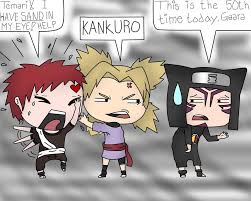 Okay, i'm pretty much ripping out my hair trying to get this done. Gaara Kankuro Temari Naruto Naruto Shippuden Anime Naruto Funny Anime Naruto