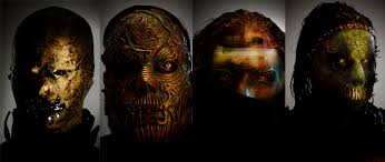 Slipknot is an american heavy metal band from des moines, iowa.the band was founded in 1995 by vocalist anders colsefni, guitarists donnie steele and josh brainard, bassist paul gray, drummer joey jordison and percussionist shawn clown crahan, who released the group's first demo mate. Slipknot Get Up Close With Each Of Their New Masks Via Photo Series Theprp Com