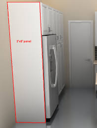 Side Panels For Appliances Installing A Side Cabinet Next To A Fridge Will Not Only Provide A Built In Look Swedish Kitchen Ikea Kitchen Integrated Appliances