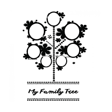Cute Photo Frame Family Tree Wall Stickers Black Vinyl