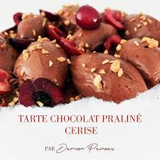 Tarte Chocolat Praline Cerise In 2020 Desserts Food Chocolate