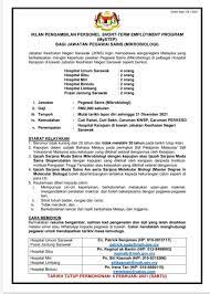 Kerja kosong ptptn pengambilan terkini. Iklan Jawatan Kosong Short Term Deployment Program Mystep Kamek Miak Sarawak