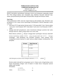 Contoh Latihan Soal Soal Olimpiade Matematika Sd 2020 Dan Pembahasannya