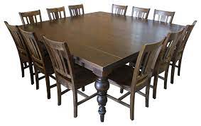 A napkin is then placed to the left of the plate with. Turned Leg Square Dining Table Set Of 12 Traditional Dining Sets By James And James Furniture Houzz