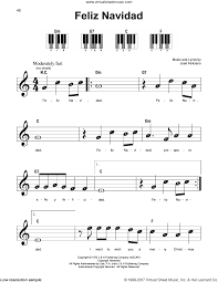 Feliciano Feliz Navidad Sheet Music Beginner Version 2 For Piano Solo Easy Sheet Music Sheet Music Piano Sheet Music