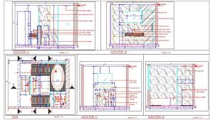 Corner shower bathrooms with a side layout are more efficient with a tighter 5'11 x 5'3 (1.8 x 1.6 m) floor plan, while corner showers with a central aisle are larger at 6'6 x 7'2 (1.98 x 2.18 m). Master Bathroom Design Cad Drawing Plan N Design