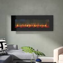 R.w.flame (most powerful wall mounted fireplace) r.w.flame is the most powerful wall electric fireplace with 5,100 btu. Orren Ellis Quevedo 54 W Surface Wall Mounted Electric Fireplace Reviews Wayfair