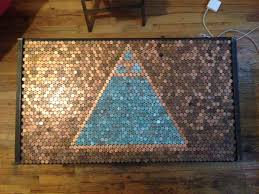 Penny Top Coffee Table Diy Table Top Penny Table Tops Diy Table
