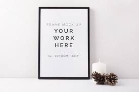 A4 Black Frame Mock Up Frame Frame Mockups Frame Mockup Free