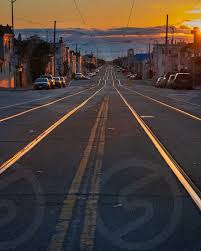Times for san francisco, ca San Francisco California Sunset Fog Shelter In Place Covid 19 Empty Streets By Stan Pechner Photo Stock Snapwire