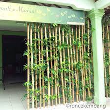 Bambu termasuk material yang mampu memberikan kesan sejuk, natural dan hangat dalam sebuah ruangan. Bambu Partisi Ruang Tamu Ba08