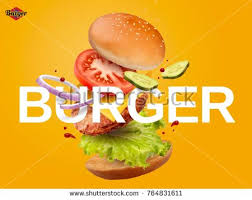 Stock Photo Jumping Burger Ads Delicious And Attractive Hamburger With Refreshing Ingredients In 3d Illustration On Chro Burger Hamburger Fast Food Franchise