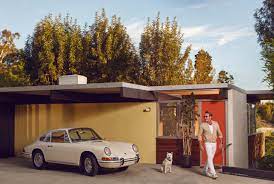 patrick o neill and burt with their 1967 porsche 912 for them theirs hollywood hills los ang mid century architecture mid century modern house architecture