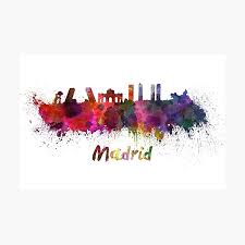 Skyline will be located in paseo de la dirección and will be formed of 303, two and three bedroom homes, spread across two towers with a . Wandbilder Madrid Skyline Redbubble