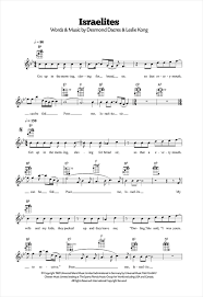 I ran across this song the other day and downloaded it for nostalgia. Desmond Dekker The Aces Israelites Sheet Music Pdf Notes Chords Reggae Score Ukulele Download Printable Sku 120493