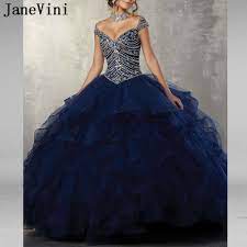 Check spelling or type a new query. Janevini 2019 Elegant Navy Blue Quinceanera Dresses Ball Gowns V Neck Heavy Beads Ruffles Puffy Tulle Princess Gowns Vestidos 15 Quinceanera Dresses Aliexpress