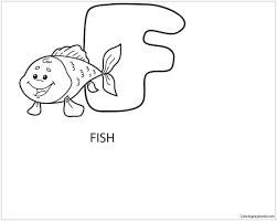 Letter F Is For Fish 1 Coloring Pages Alphabet Coloring Pages Coloring Pages For Kids And Adults