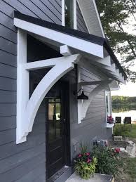 3 1 2 Inch W X 38 Inch D X 44 Inch H Thorton Traditional Smooth Bracket Douglas Fir House Awnings House Exterior Awning Over Door