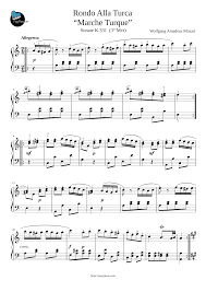 3 rd movement piano sonata k.331.with useful fingerings & chords illustration. Wa Mozart Marche Turque Turkish March Fingered Sheet Music For Piano Solo Musescore Com