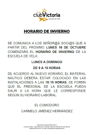 Jun 15, 2021 · de la sentencia, se extrae que cualquier empresario puede tener sus razones para negar el cambio horario solicitado por sus empleados, pero en cualquier caso se ha de negociar, se ha de tratar. Cambio De Horario Escuela De Vela Real Club Victoria
