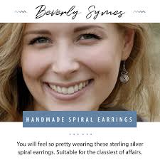 Spiral Earrings Handmade, Pretty Infinity Earrings, Elegant Birthday Gift  Ideas for Wife, Girlfriend, Mom, Daughter