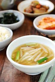 Mu Doenjang Guk Korean Soybean Paste Radish Soup Recipe Korean Food Healthy Low Calorie Meals Korean Soup