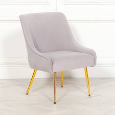 Our registration number is 730933. Aurelie Grey Velvet Dining Chair With Gold Legs Furniture La Maison Chic Luxury Interiors