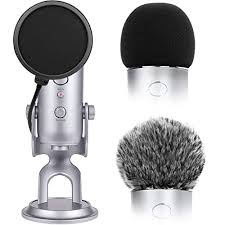 Microphone windscreen (also known as microphone windshield and mic sock) by brüel & kjær is designed with specially prepared. Buy Microphone Cover With Pop Filter 3 In 1 Mic Furry Windscreen Microphone Foam Cover Pop Filter Compatible With Blue Yeti And Yeti Pro Condenser By Chromlives Combo 3pack Online In Indonesia B07zv9m2j8