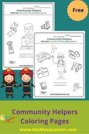 There are 10 coloring pages with 10 different community helpers and a simple sentence that describes what each community helper does. Community Helpers Coloring Pages For Pre K K Mom Sequation