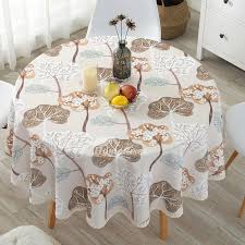 Decorate your dining & kitchen table with bed bath & beyond's table linens collection. Tablecloths Round 70 Inch Cotton Linen Dining Room Tree