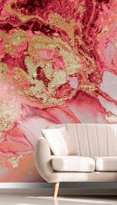 Blush Agate Marble Wallpaper By Lara Skinner Wallsauce Au Wallpaper Bedroom Feature Wall Feature Wall Bedroom Marble Wallpaper Bedroom