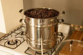 If you use a thin metal pot, you take the chance your berries and juice will burn on the bottom (unfortunately i'm speaking from experience on that one!) i filled the pot until the berries were just covered with water. Why Every Forager Should Have A Steam Juicer Backyard Forager