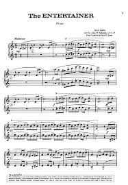 International pop, movie soundtracks, jazz & blues, classical Scott Joplin The Entertainer Piano Sheet Music Epic Sheet Music