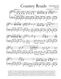 Take Me Home Country Roads Piano Solo Digital Sheet Music Sheet Music Country Roads