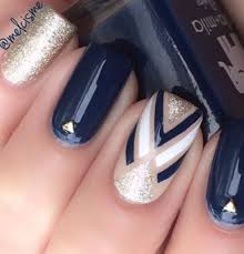 Black And Blue Nail Designs Dark Blue Gold White Nails Trendy Nails Blue Nails Nails