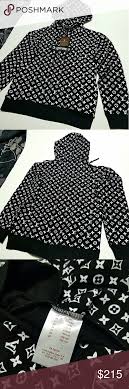 Black And White Supreme Hoodie Lv Sup Hoodie Black And White Brand New With Tag Lv Sup Medium Size Coming With Box Lv Sweaters Supreme Hoodie Hoodie Brands Fashion