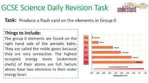 Gcse Science Daily Revision Task 29 Group 0 Elements Gcse