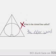 Specifically the line represents the elder wand, the circle represents the resurrection stone, whilst the triangle is the invisibility cloak. Geometric Potter Math Jokes Nerd Jokes Harry Potter Obsession
