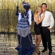 You could print of some 80s themed stickers to put on paper cups to jazz them up. 6 Ft 2 In All That Jazz Flapper Standee Walmart Com Walmart Com