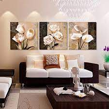 Red grape wine paintings modern giclee artwork wall art painting home decor pictures for living room decoration wine photo prints on. Amazon Com Hd Printed Pictures Canvas Wall Art Living Room Home Decor 3 Pieces Abstract Tulip Flowers Paintings Framework Classical Poster Posters Prints