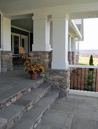Contemporary Farmhouse Eldorado Stone Stone Porches Contemporary Farmhouse Porch Steps