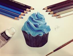 Cupcake Drawing By Safanah Artbysafanah Cupcake Drawing Color Pencil Sketch Cupcake Painting