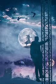 Anime scenery wallpaper black wallpaper galaxy wallpaper animes wallpapers cute wallpapers aesthetic art aesthetic anime character aesthetic sad anime. Hd Wallpaper Double Exposure 4k Night Dream Girl Moon Man Starry Sky Wallpaper Flare