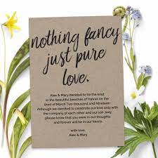 Check spelling or type a new query. Nothing Fancy Just Pure Love Elopement Announcement Cards Wedding Announcement Cards Printed And Printable Elopement Announcement Cards Elopement78 Loveateverysight